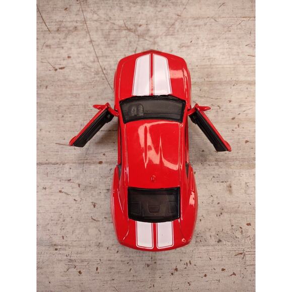 JFL Diecast Camaro Friction Car Red White Race Stripes Opening Doors 2010 4.75" - Picture 8 of 9